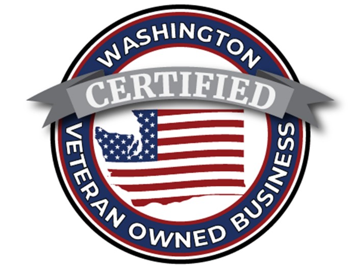 Washington Certified Veteran Owned Business — official WDVA decal